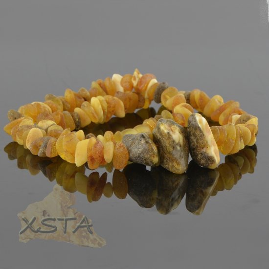 Baltic Amber necklace with unpolished beads